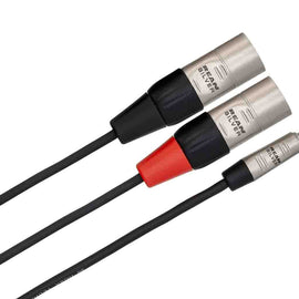 Hosa HMX, 3.5mm TRS Male to Dual XLR Male Pro Stereo Breakout Cable