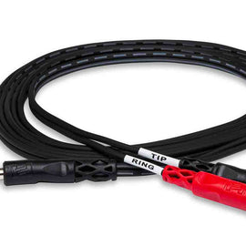 Hosa TRS-203, 1/4" TRS Male to Dual RCA Male Insert Cable - 3 Meter