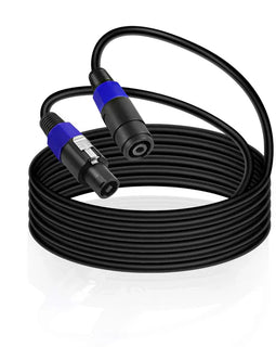 MR DJ CSMSF6 6-Feet Speakon Male to Speakon Female Universal Pro Audio DJ/PA Speaker Cable