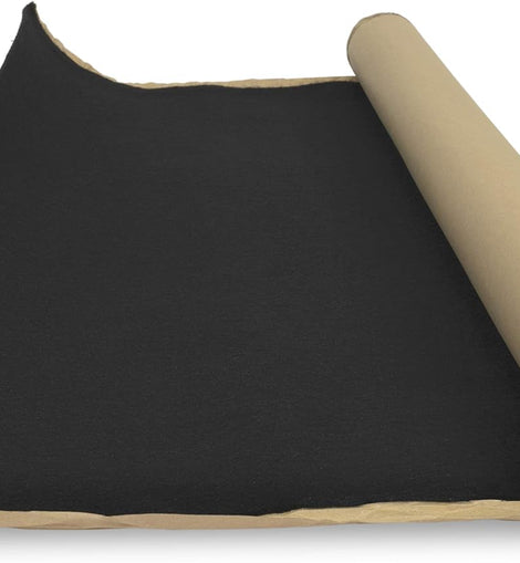 American Terminal ASAC10BK 4' x 10' Black Self-Adhesive Carpet Liner for Subwoofer Boxes Speaker Enclosures Car Trunks