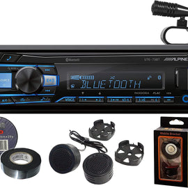 Alpine UTE-73BT Digital Media Receiver+Free Mobile Bracket, Tweeter TW600, Electrical Tape BT1700