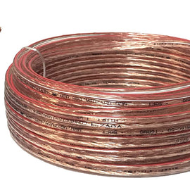 American Terminal 16 Gauge 250 Feet Speaker Wire Cable with Flex Clear PVC Sheathing Ideal for Home Theater Speakers, Marin, and Car Speakers Installation