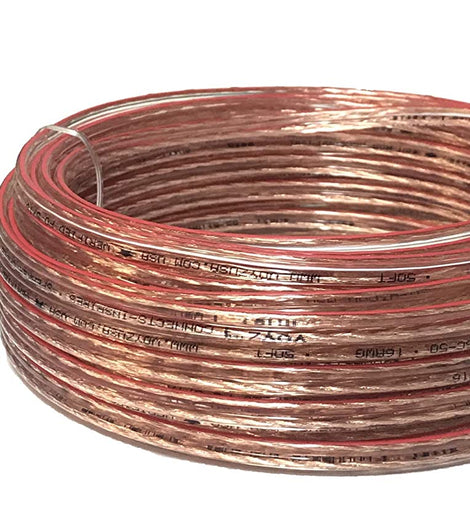 American Terminal 16 Gauge 250 Feet Speaker Wire Cable with Flex Clear PVC Sheathing Ideal for Home Theater Speakers, Marin, and Car Speakers Installation