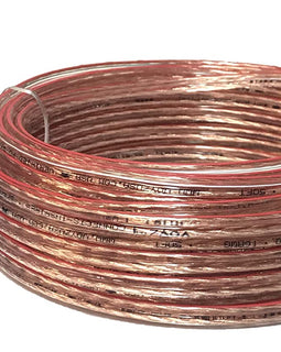 American Terminal 18 Gauge 250 Feet Speaker Wire Cable with Flex Clear PVC Sheathing Ideal for Home Theater Speakers, Marin, and Car Speakers Installation