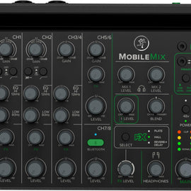 Mackie MobileMix 8-Channel USB-Powerable Mixer for Streaming and Recording with Smartphones and DSLR Cameras, Live Streaming with Instruments, Microphones, Bluetooth