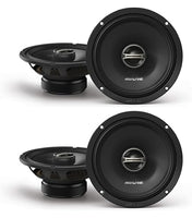 2 Pairs Alpine EL-E65-G 6.5" Coaxial 2-Way Speaker 160W