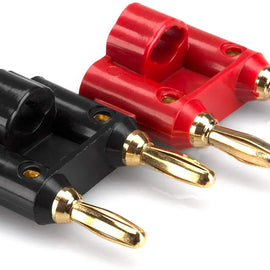 Yorkville AA62 Dual Banana Plugs - 2 Pieces - Red and Black