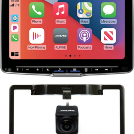 Alpine Halo 9 iLX-F509 9" Digital multimedia receiver+Alpine HCE-C1100 Backup camera surface-mount+ Alpine KTX-C10LP License plate mounting kit for select Alpine rear-view cameras