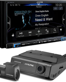 Alpine INE-W987 Digital Media Navigation Receiver DVR-C320R Windshield Mount Dashcam