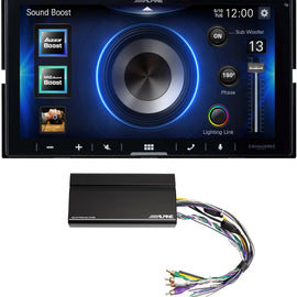 Alpine iLX-W670 Receiver with Apple CarPlay & Android Auto + Alpine KTA-450 4-Channel Power Pack Amplifier