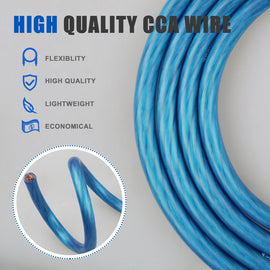 Absolute P8250BL 8GA 250' Blue Power Ground Wire Car Audio Amplifier Marine Cable