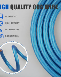 American Terminal ATP8G100BL 8GA 100' Blue Power Ground Wire Car Audio Amplifier Marine Cable
