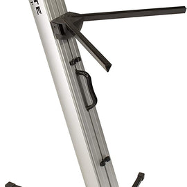 Ultimate Support AX-48 PRO SILVER Series Two-tier Portable Column Keyboard Stand