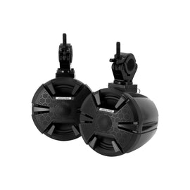 Alpine SPV-65-SXS 6.5" Powersports Wakeboard Tower Speakers with Alpine KTA-30FW for  ATV/UTV/RZR