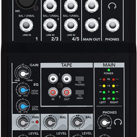 Mackie Mix5 Mix Series, 5-Channel Compact Mixer with Studio-Level Audio Quality