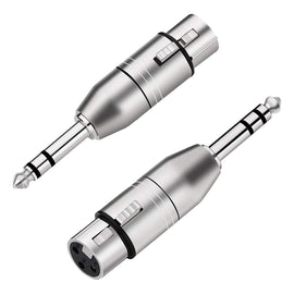 MR DJ XFTRS-2 1/4" TRS to Balanced XLR Female Adapter 2-Pack
