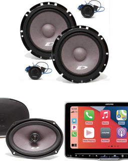 Alpine ILX-F509 9" Receiver & SXE-1751S 6.5" Component & SXE-6926S 6x9 Speakers