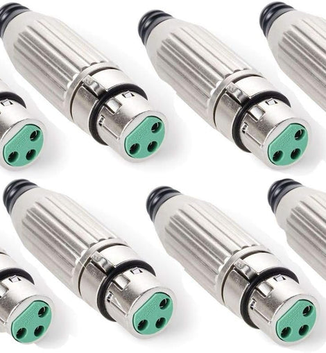 8 Switchcraft AAA3FZ AAA Series 3 Pin XLR Female Cable Mount, Silver Pins / Nickel Metal
