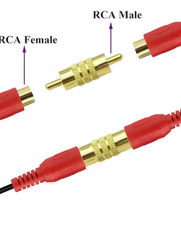 20 Male to Male Gold RCA cable Coupler Joiner Barrel Audio Video Connectors