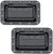 Absolute USA Set of 2 Spring Loaded Speaker Cabinet Handles - 5.5" x 3.9" Recessed Black Metal Plate with Rubberized Grip & Powerful Spring (1 Pair)