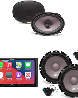 Alpine iLX-407 Receiver & SXE-1751S 6.5" Component & SXE-6926S 6x9 Speaker