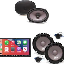 Alpine iLX-407 Receiver & SXE-1751S 6.5" Component & SXE-6926S 6x9 Speaker