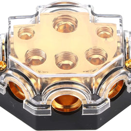 2 Absolute PD-150G 0-2-4 Gauge 1 in 5 Ways Out Power Splitter Distribution Block