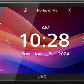 JVC KW-M595BT Digital Media Receiver 6.8" Capacitive Touch Monitor Apple CarPlay- Android Auto w/License Plate