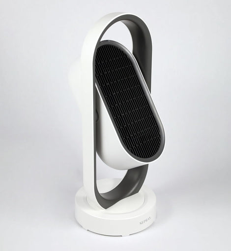 2-in-1 PTC Ceramic Heater & Fan Remote 3 Modes Safety Grid White