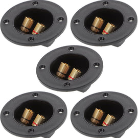 American Terminal 5PCS 3 Inch Round 2-Way Speaker Box Terminal Cup Binding Post Subwoofer Box Speaker Terminal for DIY Home Car Stereo Speaker Subwoofer (Copy)