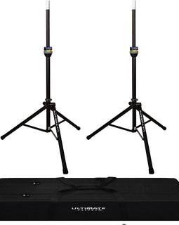 2 Ultimate Support TS-90B TeleLock Series Lift-assist Aluminum Speaker Stand with Speaker Stand Bag