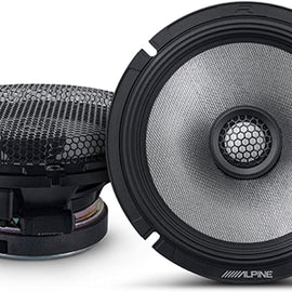 Alpine R2-S65 600W Peak 6.5" R-Series 2-Way Coaxial Speakers with Magnesium Hard-Dome Tweeters