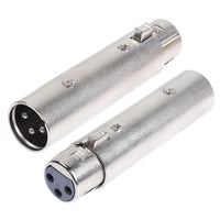 MR DJ AXLRMF-2 2 3-Pin XLR Male to 3-Pin XLR Female Audio Microphone Cable Extension Adapter Connector 2 Pack