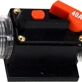 Absolute ICB40 40 Amp Circuit Breaker 4/8 AWG Inline Manual Reset Fuse Holder