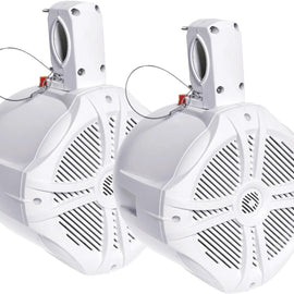 Power Acoustik MWT-65W 6.5″ Waterproof Marine Wake Tower Speakers Pair White