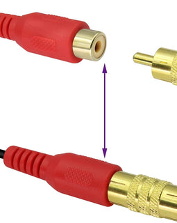 20 Male to Male Gold RCA cable Coupler Joiner Barrel Audio Video Connectors