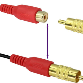 20 Male to Male Gold RCA cable Coupler Joiner Barrel Audio Video Connectors