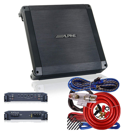 Alpine BBX-T600 600W Class A/B Amplifier + Absolute 4 Gauge Amp Kit