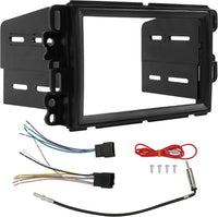 Double Din Radio Dash Kit Wire Harness Antenna Adapter Combo Fit Buick Chevrolet GMC Pontiac Saturn Fit 2007-2014