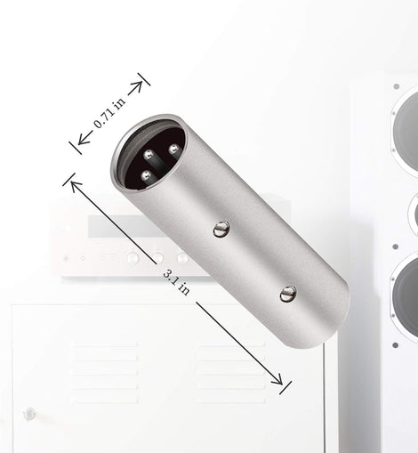 MR DJ AXLRMM-2 3-Pin XLR Male to 3-Pin XLR Male Audio Microphone Cable Extension Adapter Connector 2-Pack