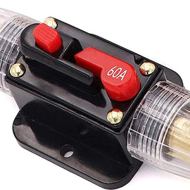 2 Absolute ICB80 4/8 AWG 80 Amp in-line Circuit Breaker with Manual Reset with Manual Reset Car Auto Marine Boat Stereo