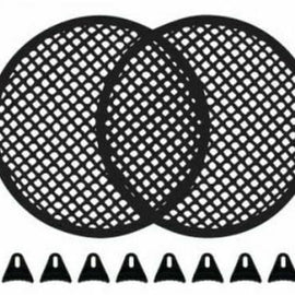 (2) Absolute DJS8 Grill 8" Inch Universal Speaker Subwoofer Grill Mesh Cover W/ Clips Screws Guard