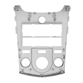 Metra 99-7338S Single or Double-DIN Car Stereo Silver Dash Kit - Compatible Fits for Kia Forte 2010-2013