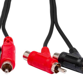 Hosa CRA-201PB, Dual RCA to Dual Piggyback RCA Stereo Interconnect Cable - 1 Meter