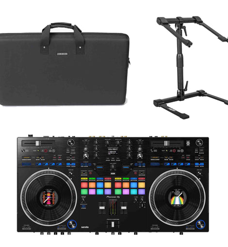 Pioneer DDJ-REV7, 2-Channel DJ Controller Package with Magma CTRL Case and Headliner Laptop Stand