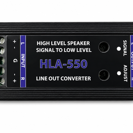2 Absolute HLA550 2-Ch High-to-Low Line Output Converter Adjustable Speaker Level to RCA Converter