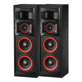 2 Cerwin-Vega XLS-28 Dual 8" 3-Way Home Audio Floorstanding Floor Tower Speaker