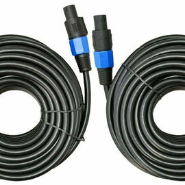 2 MK Audio MKSSM25 Speakon Male to Speakon Male 25 Ft. True 12 Gauge Wire PA DJ Pro Audio Speaker Cable