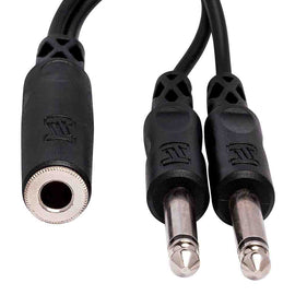 Hosa YPP-106 Y Cable, 1/4 in TSF to Dual 1/4 in TS