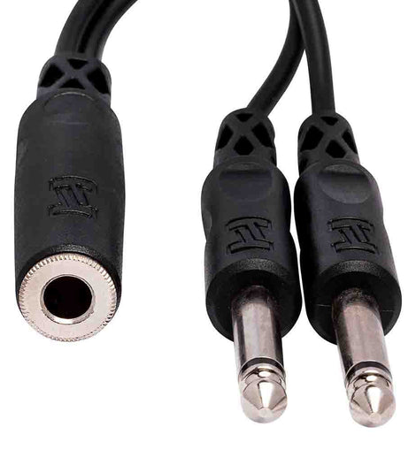 Hosa YPP-106 Y Cable, 1/4 in TSF to Dual 1/4 in TS